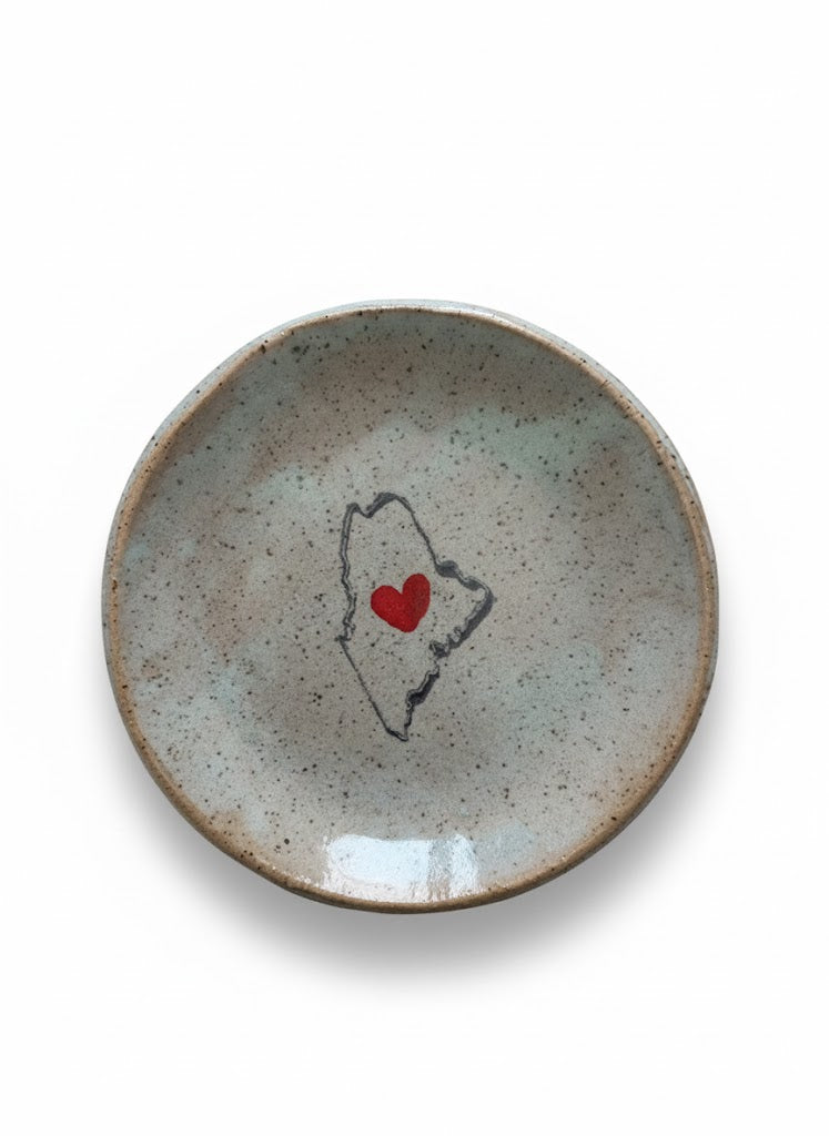 State of Maine Pottery ring dish
