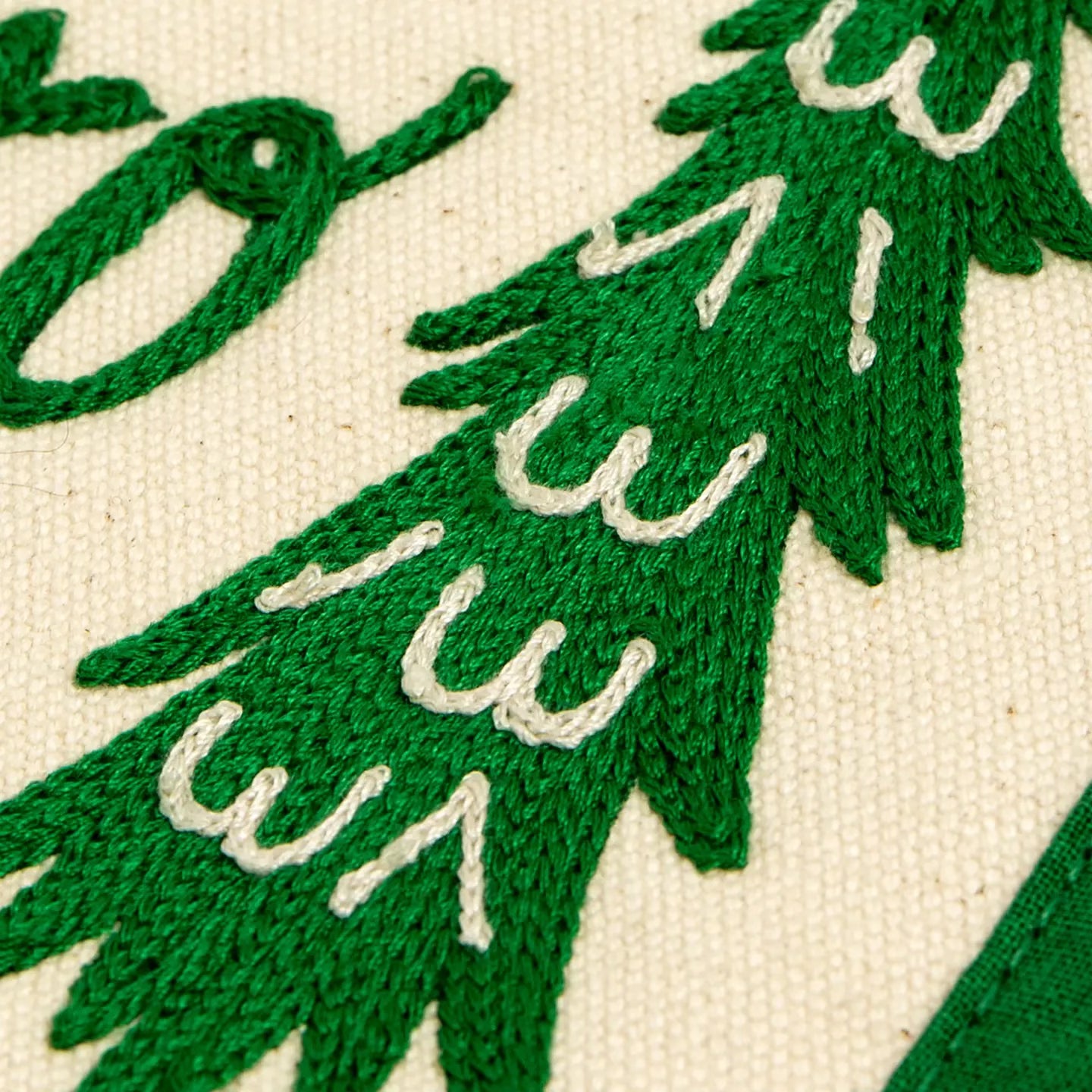 Pines Embroidered Canvas Banner