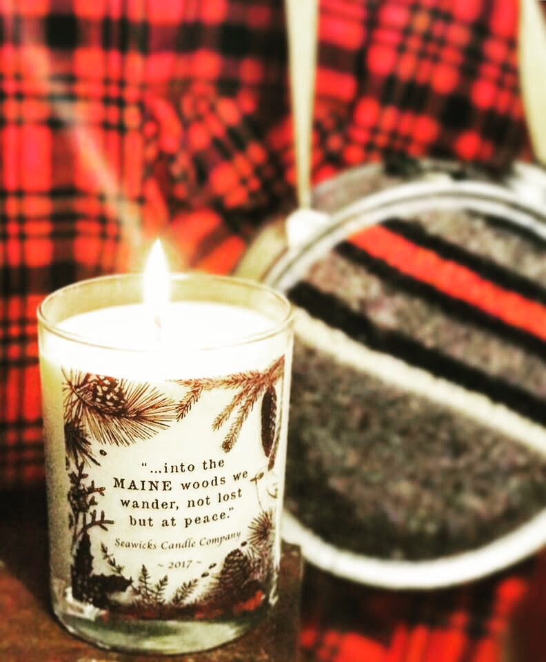 2017 “Peace in the Maine woods” traveler candle