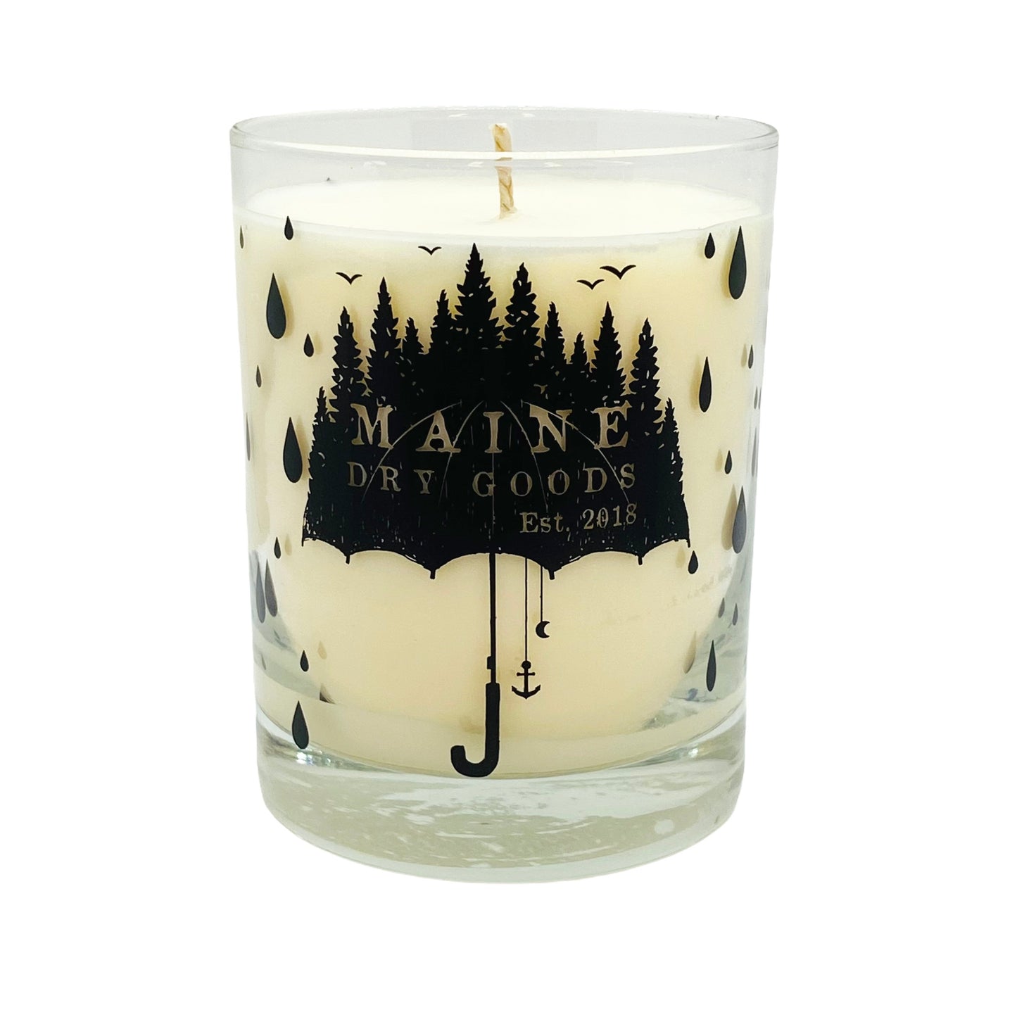 Maine Dry Goods Screen-printed Candle