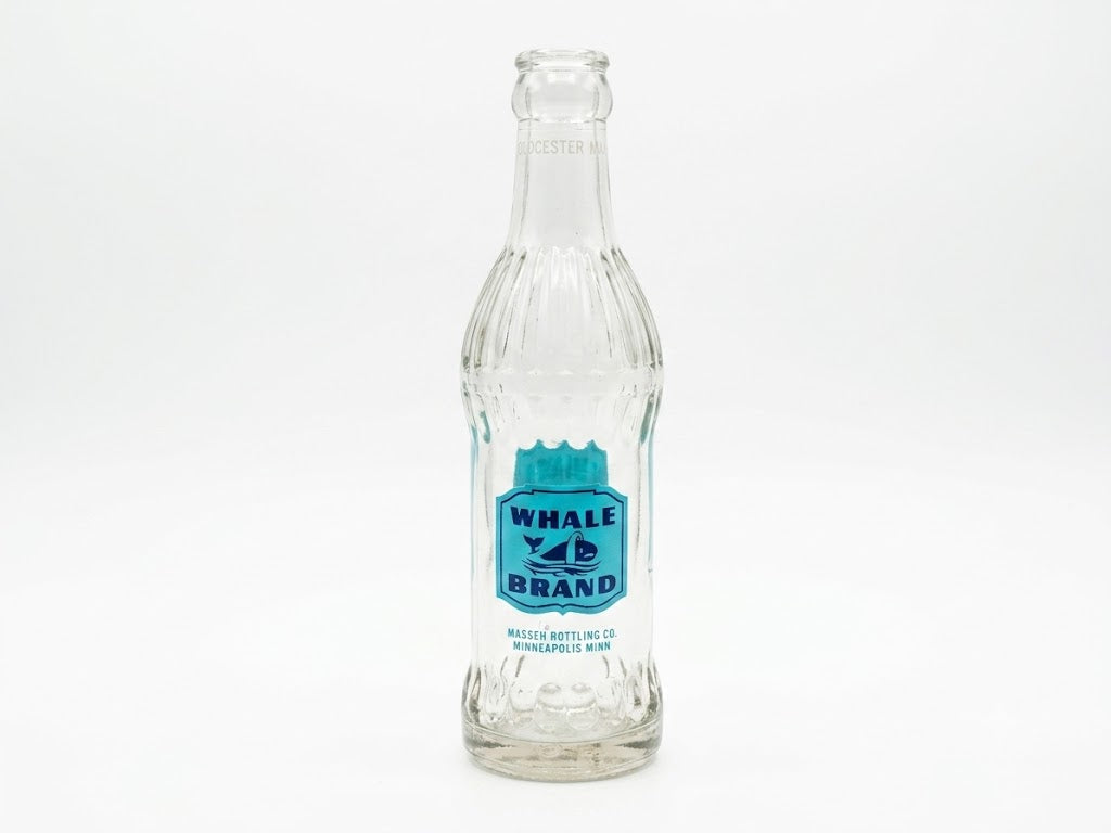 Vintage Whale Brand Soda Bottle – Masseh Bottling Co. Minneapolis MINN (6.5 oz)