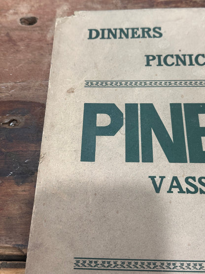 Vintage Pine Acres Maine Cabin Sign, circa 1950s