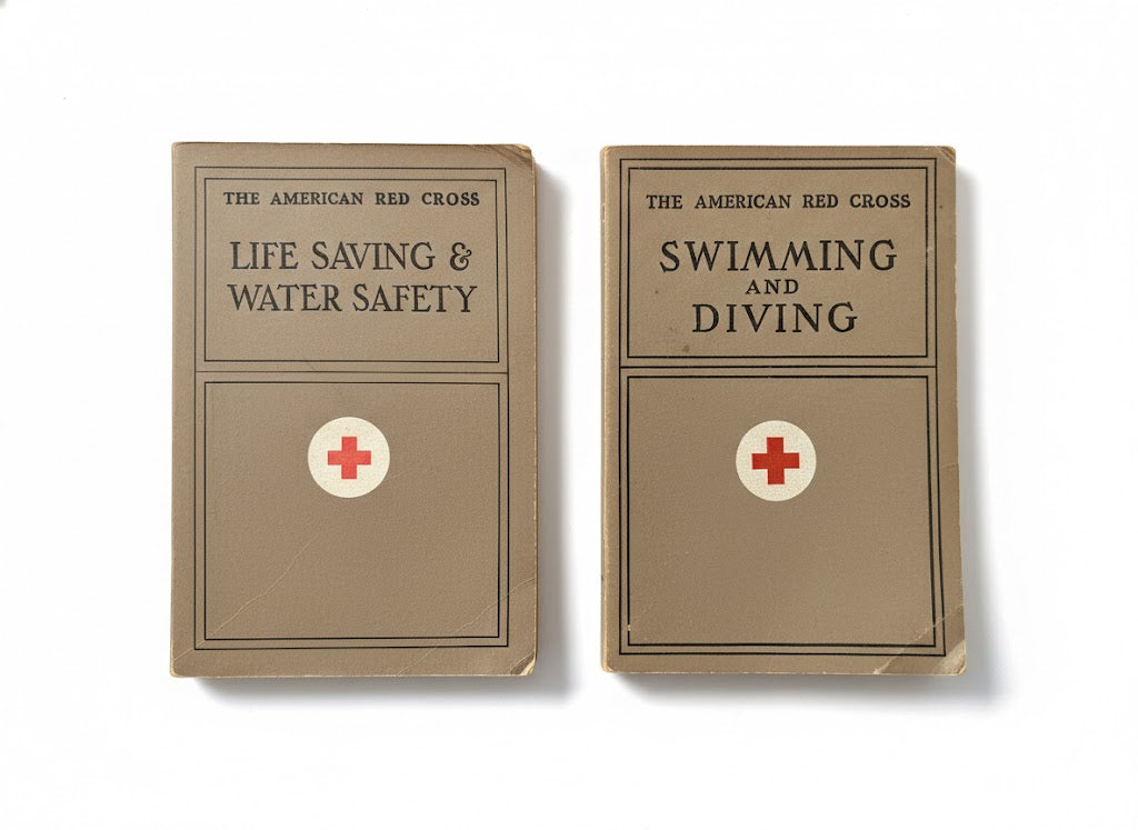 Vintage American Red Cross Manual Duo – Life Saving & Water Safety + Swimming and Diving