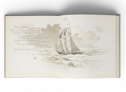 Antique 1891 "Over the Bounding Waves of Life" – Boston: DeWolfe, Fiske & Co.