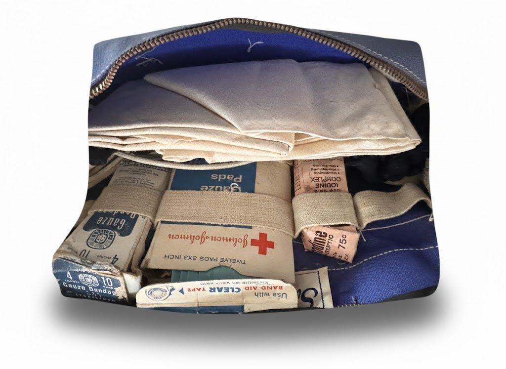 Rare Antique Sportcaster "Ski Patrol" First Aid Kit – 100% Complete Original Contents