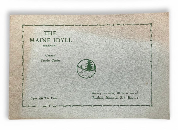 Vintage 1930s-40s Maine Idyll Motor Court Brochure – Freeport, ME