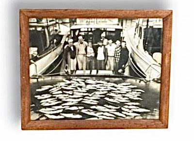 Set of 4 Point Pleasant, NJ Vintage Fishing Photos – 11" x 9" Framed