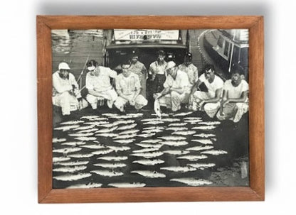 Set of 4 Point Pleasant, NJ Vintage Fishing Photos – 11" x 9" Framed