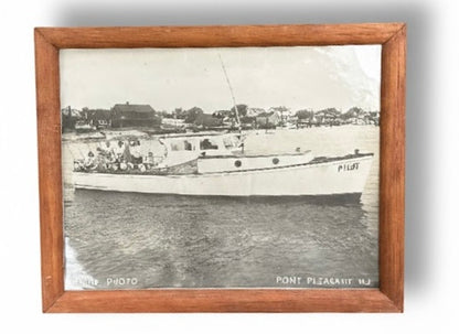 Set of 4 Point Pleasant, NJ Vintage Fishing Photos – 11" x 9" Framed