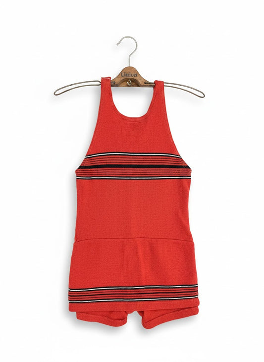 Rare 1930s-40s Red Wool Knit Bathing Suit – Excellent Condition