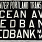 Vintage Portland Maine Bus Scroll - Ocean Ave. - Redbank