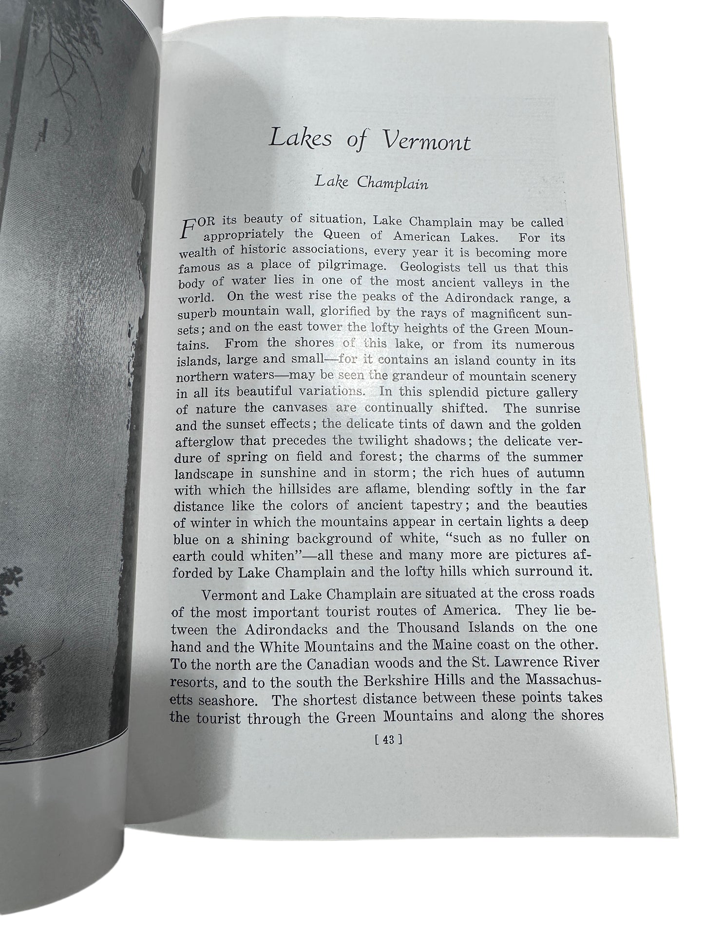 1932 Vintage "Vermont Lakes and Mountains" Booklet