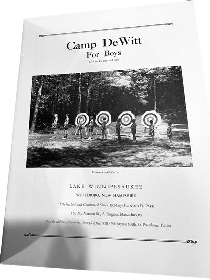 1959 Vintage "DeWitt Camp" Lake Winnipesaukee New Hampshire Booklet