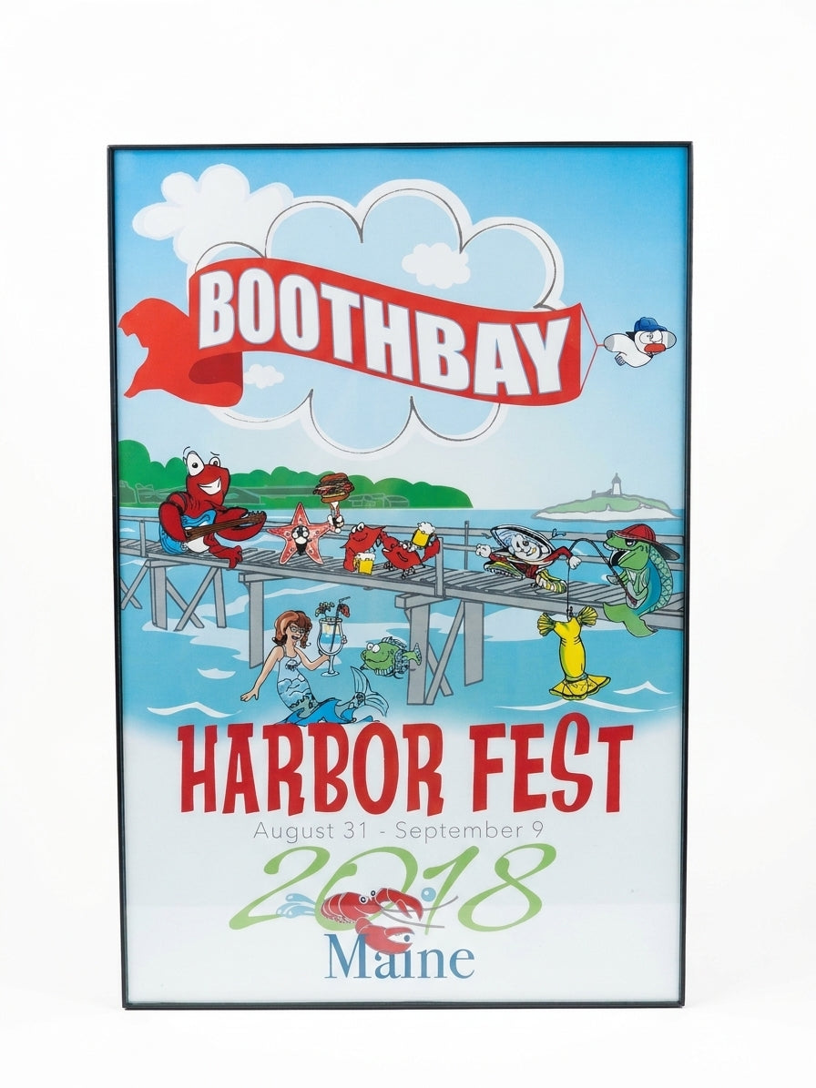 2018 Boothbay Harbor Fest Framed Event Poster | Coastal Maine Art