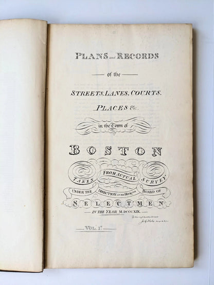 Very Rare 1894 "First Published Edition of the Hales Street-Line Survey of Boston" – John Groves Hales (1819 Survey)