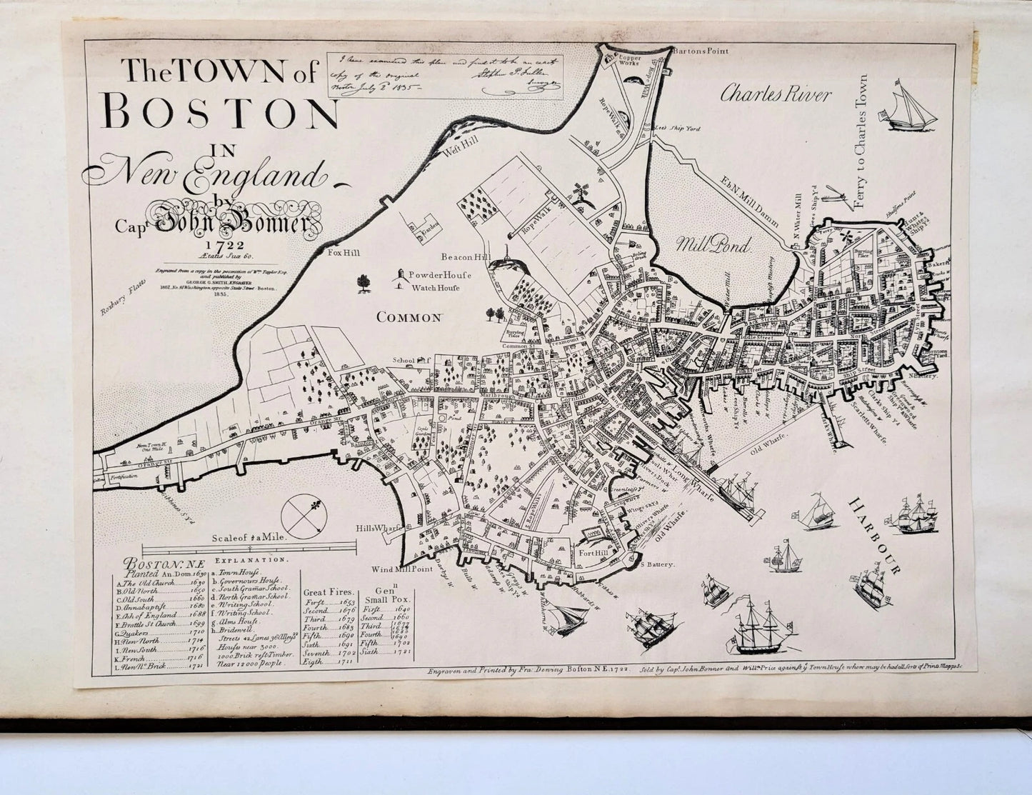 Very Rare 1894 "First Published Edition of the Hales Street-Line Survey of Boston" – John Groves Hales (1819 Survey)